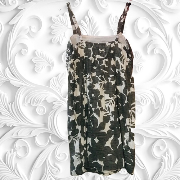 Cotton Mini Dress With Leaf Print Size Small - Picture 3 of 3